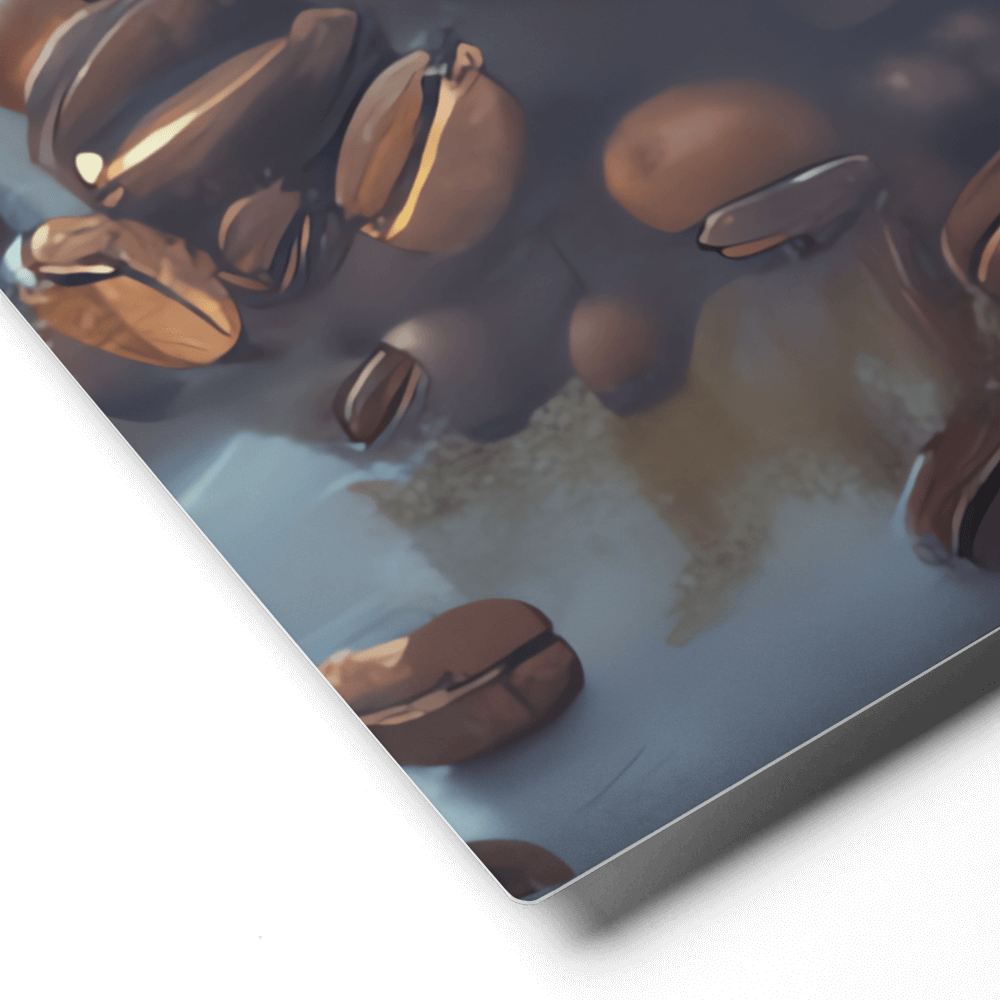 Caffeine Dreamscape - Metal prints - A close-up of the product's corner - Cafetitude Wall Art Caffeine Dreamscape - Metal prints - A close-up of the product's corner - Cafetitude Wall Art