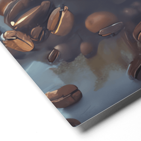 Caffeine Dreamscape - Metal prints - A close-up of the product's corner - Cafetitude Wall Art Caffeine Dreamscape - Metal prints - A close-up of the product's corner - Cafetitude Wall Art