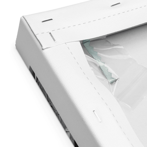 Chaos Before Coffee - Canvas - A close-up scene of the back of the canvas - Cafetitude Wall Art Chaos Before Coffee - Canvas - A close-up scene of the back of the canvas - Cafetitude Wall Art