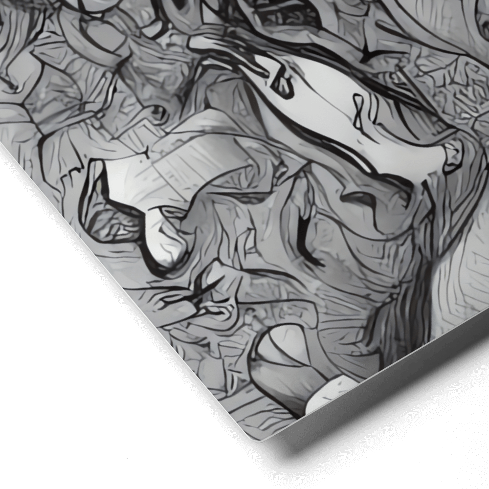 Chaos Before Coffee - Metal prints - A close-up of the product's corner - Cafetitude Wall Art Chaos Before Coffee - Metal prints - A close-up of the product's corner - Cafetitude Wall Art