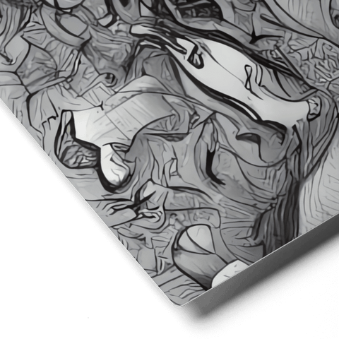 Chaos Before Coffee - Metal prints - A close-up of the product's corner - Cafetitude Wall Art Chaos Before Coffee - Metal prints - A close-up of the product's corner - Cafetitude Wall Art