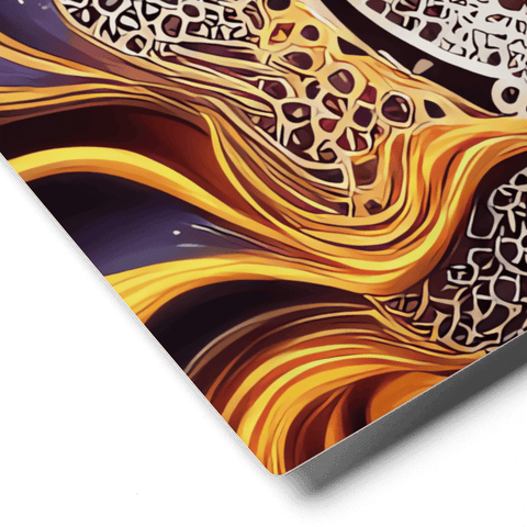 Golden Cupful of Dreams - Metal prints - A close-up of the product's corner - Cafetitude Wall Art Golden Cupful of Dreams - Metal prints - A close-up of the product's corner - Cafetitude Wall Art