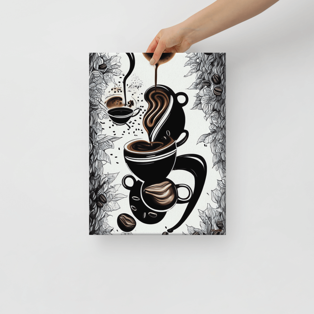 Mysterious Brew - Canvas - Canvas - The product is being held by hand - Cafetitude Wall Art Mysterious Brew - Canvas - Canvas - The product is being held by hand - Cafetitude Wall Art