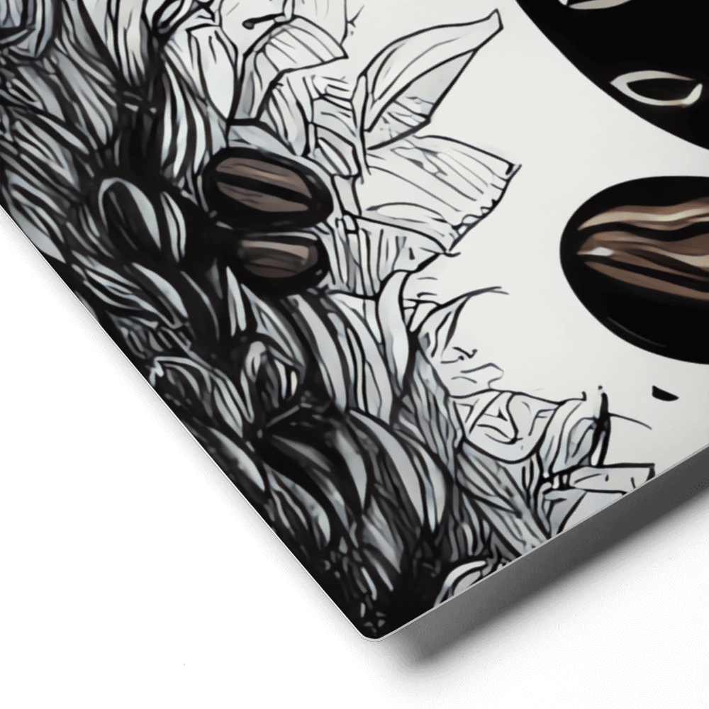 Mysterious Brew - Metal prints - A close-up of the product's corner - Cafetitude Wall Art Mysterious Brew - Metal prints - A close-up of the product's corner - Cafetitude Wall Art