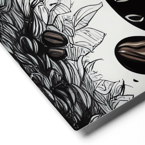 Mysterious Brew - Metal prints - A close-up of the product's corner - Cafetitude Wall Art Mysterious Brew - Metal prints - A close-up of the product's corner - Cafetitude Wall Art