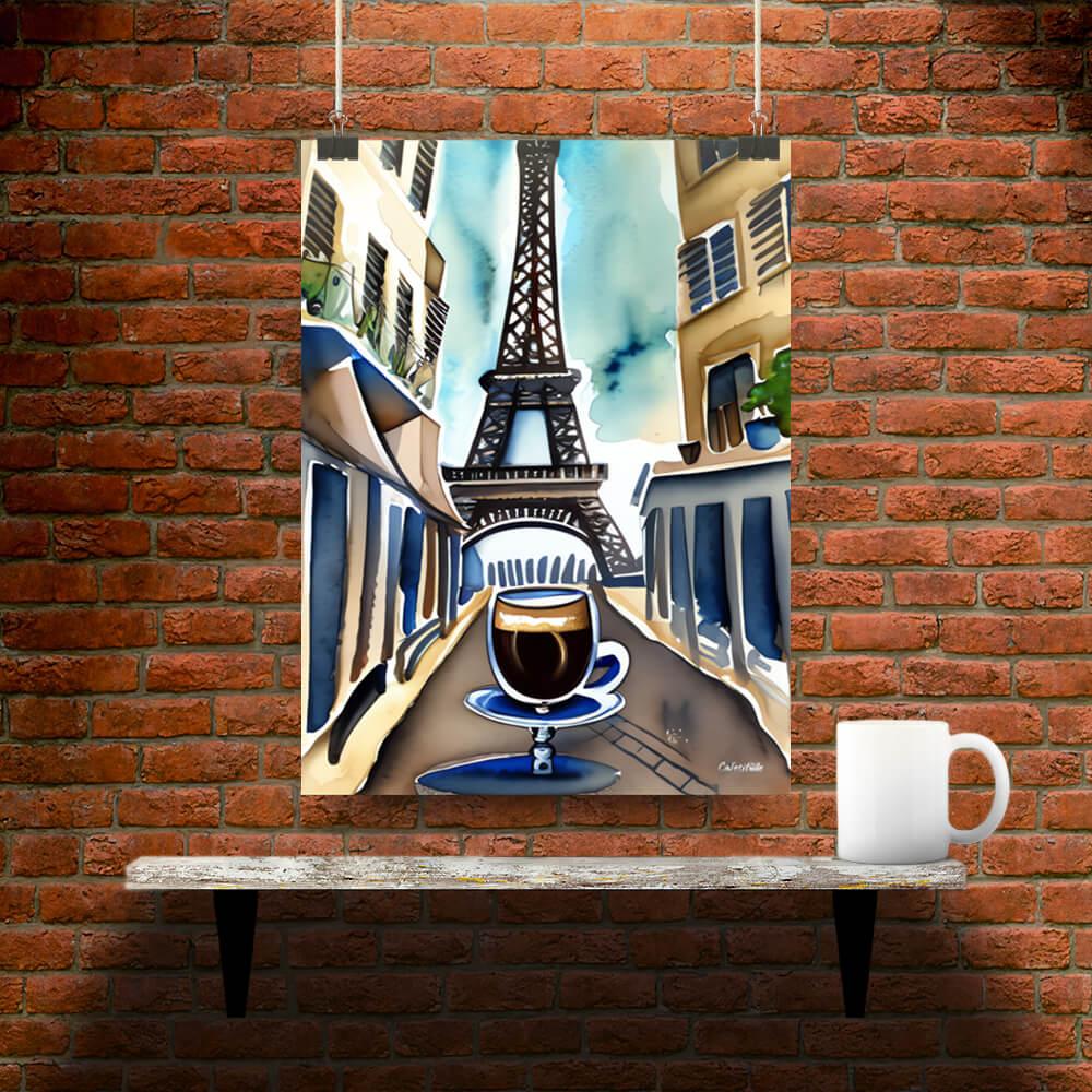 Cafetitude - Parisian Brew  Poster Wall Art Option